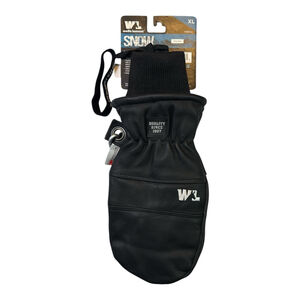 WELLS LAMONT Snow Working Crew Mitten Black Leather XL
